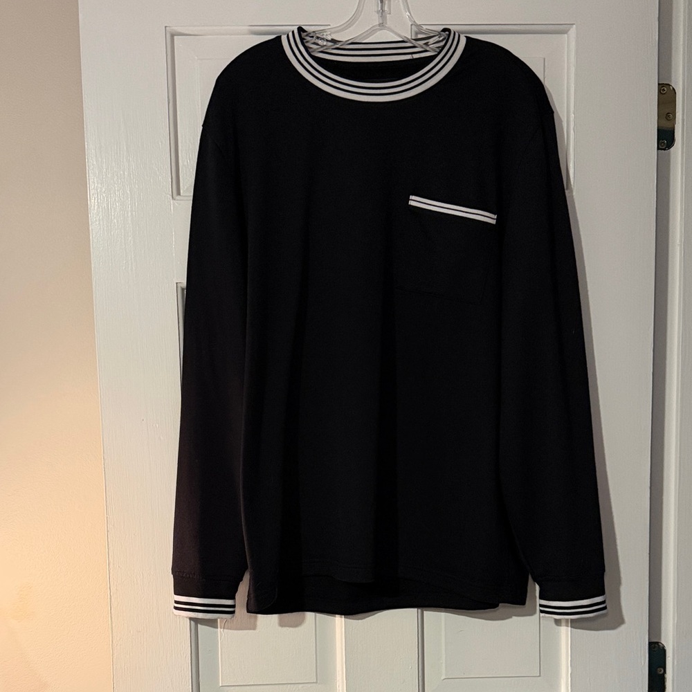Alfani Men’s Black Stretch Crewneck Sweatshirt XL Excellent Condition